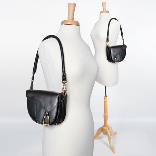 Signature Saddle Bag - Luxury Leather in Black