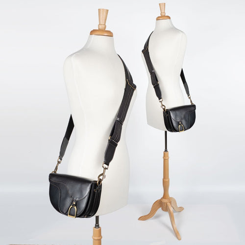 Signature Saddle Bag - Luxury Leather in Black