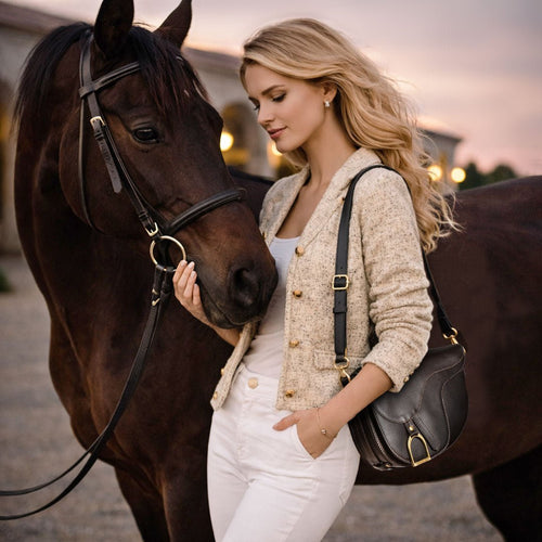Signature Saddle Bag - Luxury Leather in Black