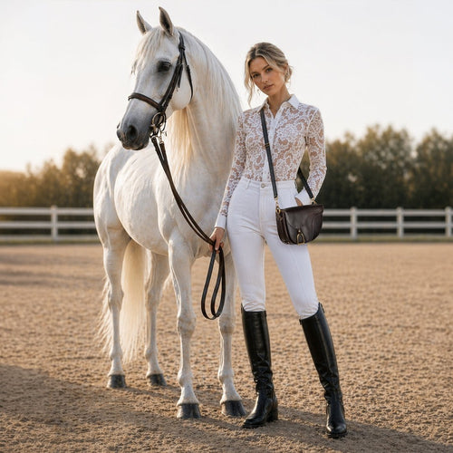 Signature Saddle Bag - Luxury Leather in Black