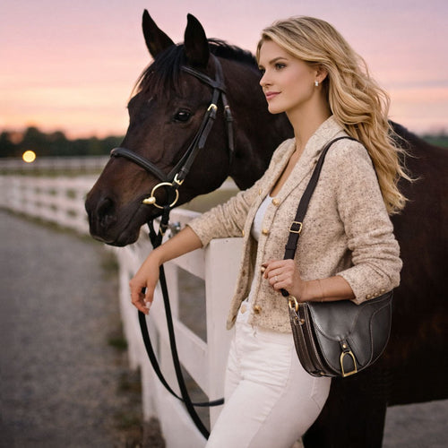 Signature Saddle Bag - Luxury Leather in Black