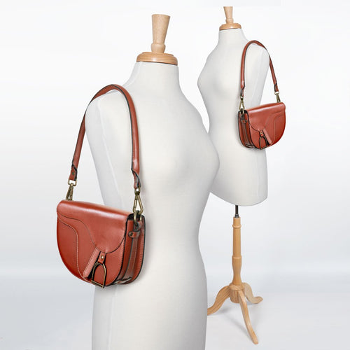 Signature Saddle Bag - Luxury Leather in Cognac