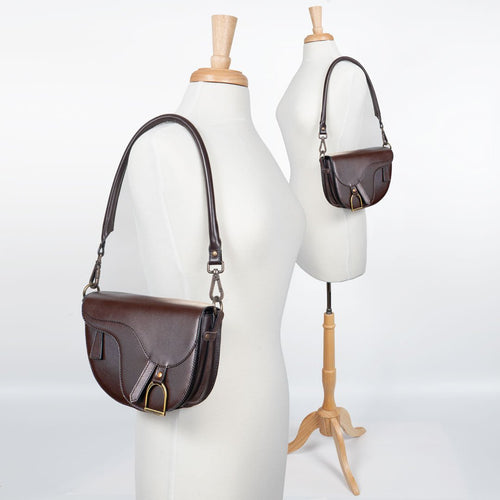Signature Saddle Bag - Luxury Leather in Deep Brown