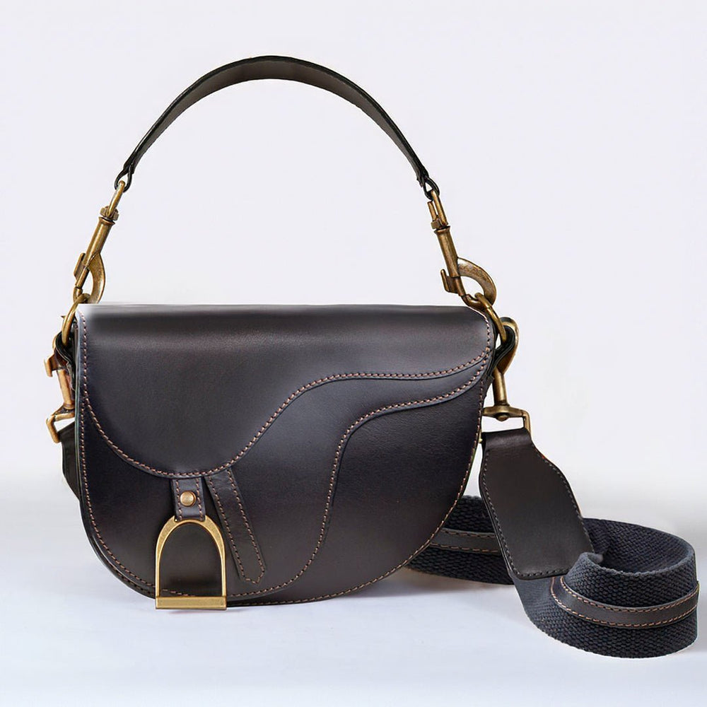 Signature Saddle Bag - Luxury Leather in Black