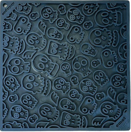 Zombie eMat - Enrichment Lick Mat for Dogs and Cats | Halloween Skull Design | SodaPup