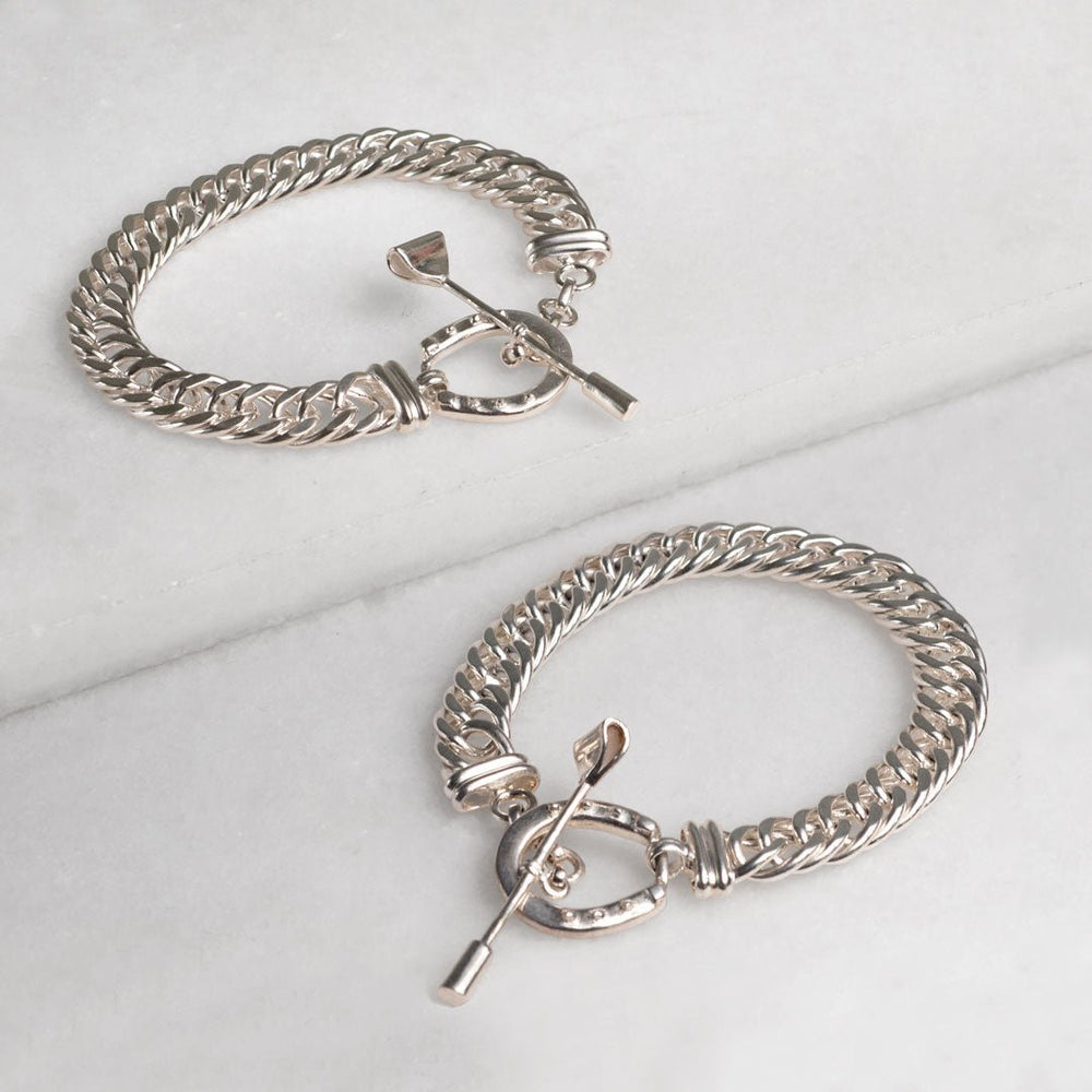 Cavaletti - T Bar Horseshoe Clasp Bracelet in Silver