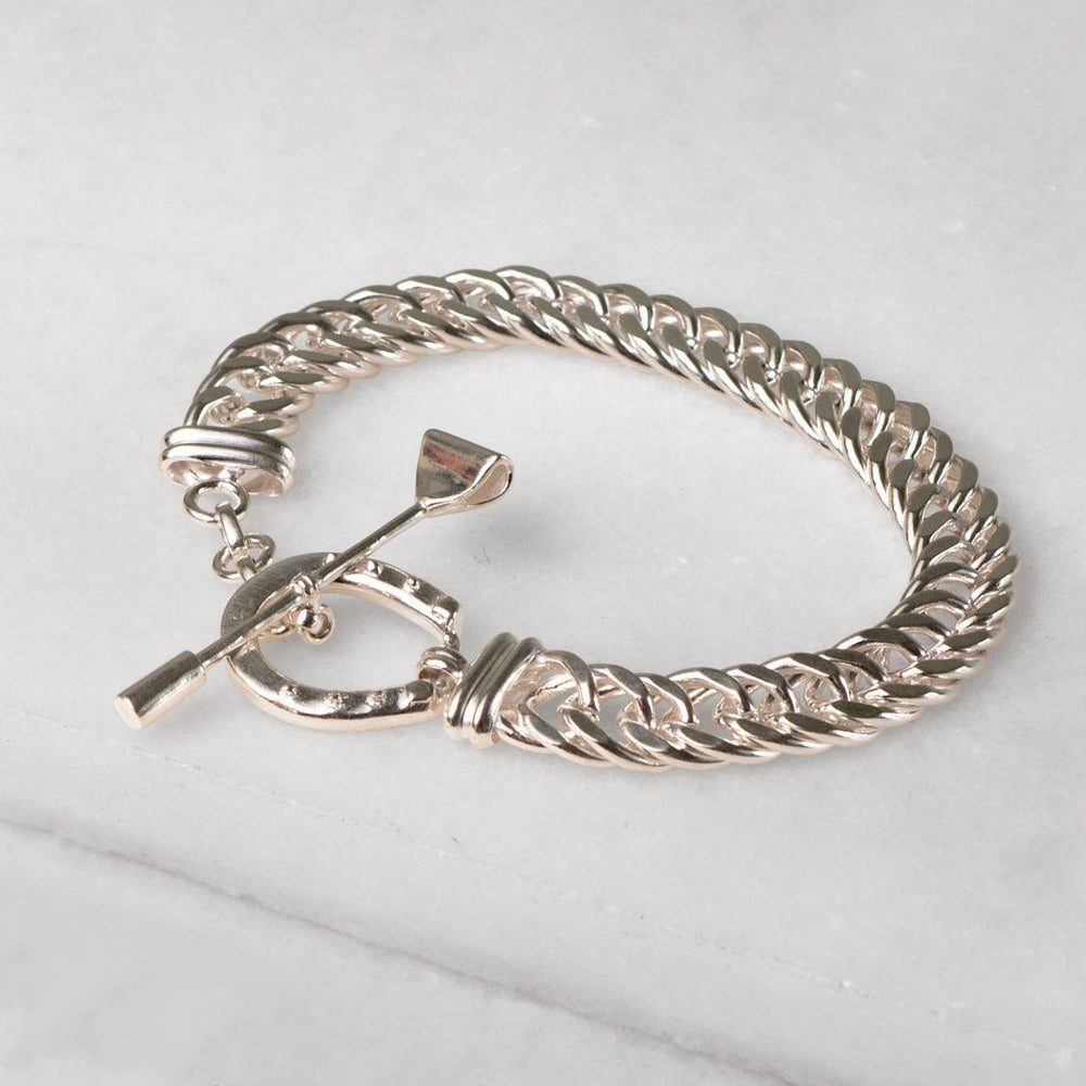Cavaletti - T Bar Horseshoe Clasp Bracelet in Silver