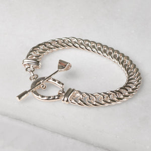 Cavaletti - T Bar Horseshoe Clasp Bracelet in Silver