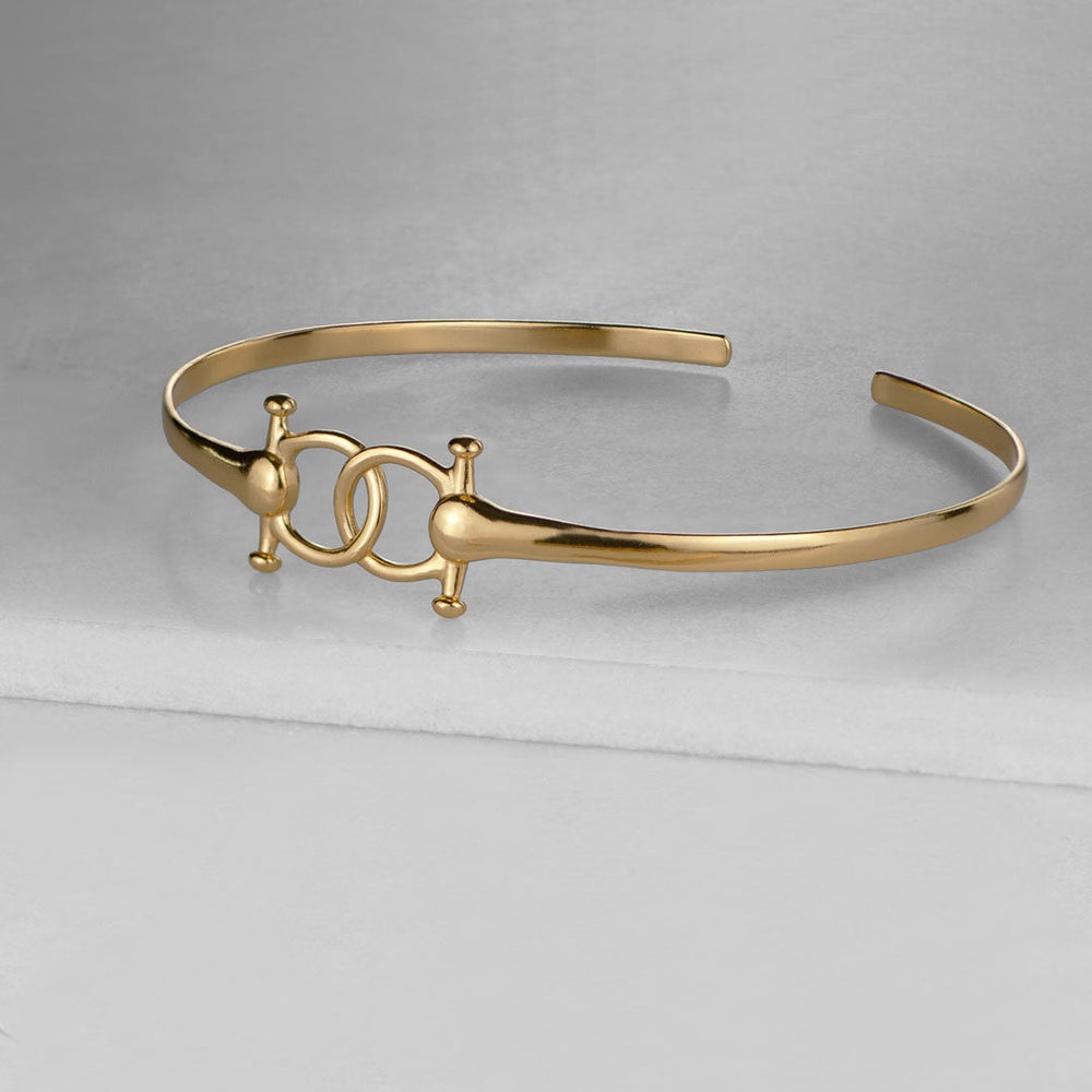 Talisman - Equestrian Horse Bit Choker Necklace in Gold