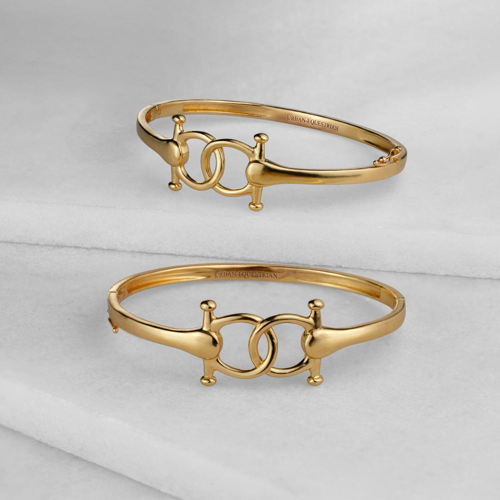 Talisman - Equestrian Horse Bit Bracelet in Gold