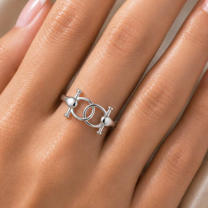Talisman - Horse Bit Equestrian Ring in Silver