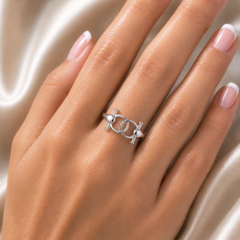 Talisman - Horse Bit Equestrian Ring in Silver