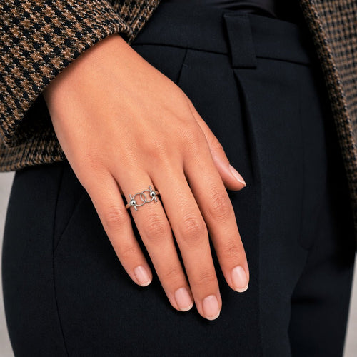 Talisman - Horse Bit Equestrian Ring in Silver