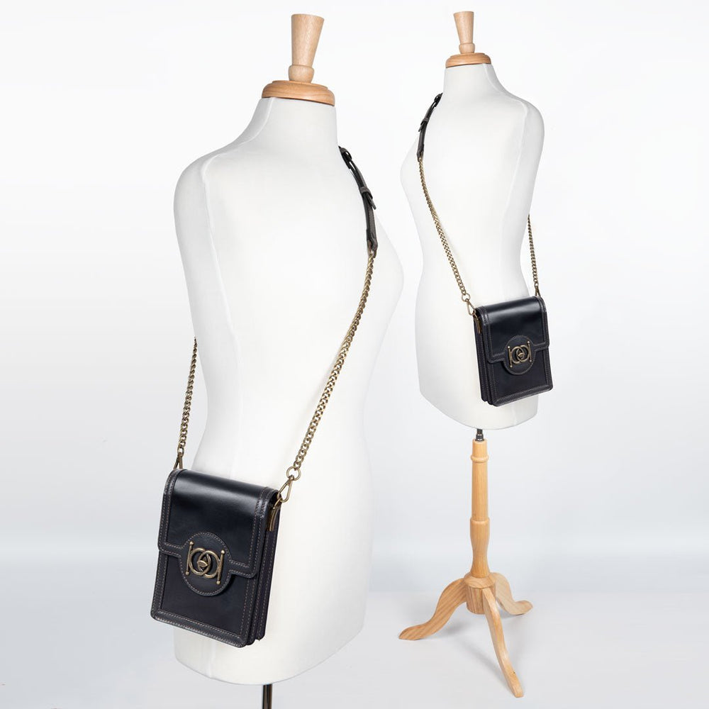 Talisman - Horse Bit Lock Phone Bag in Black