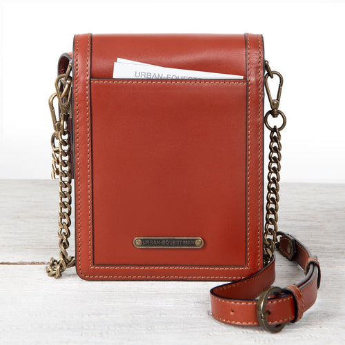 Talisman - Horse Bit Lock Phone Bag in Cognac