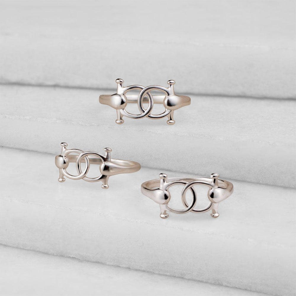 Talisman - Horse Bit Equestrian Ring in Silver