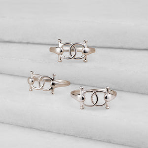 Talisman - Horse Bit Equestrian Ring in Silver