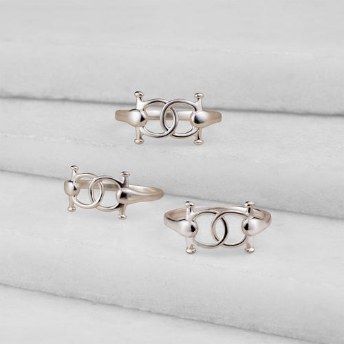 Talisman - Horse Bit Equestrian Ring in Silver