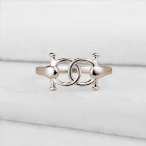 Talisman - Horse Bit Equestrian Ring in Silver