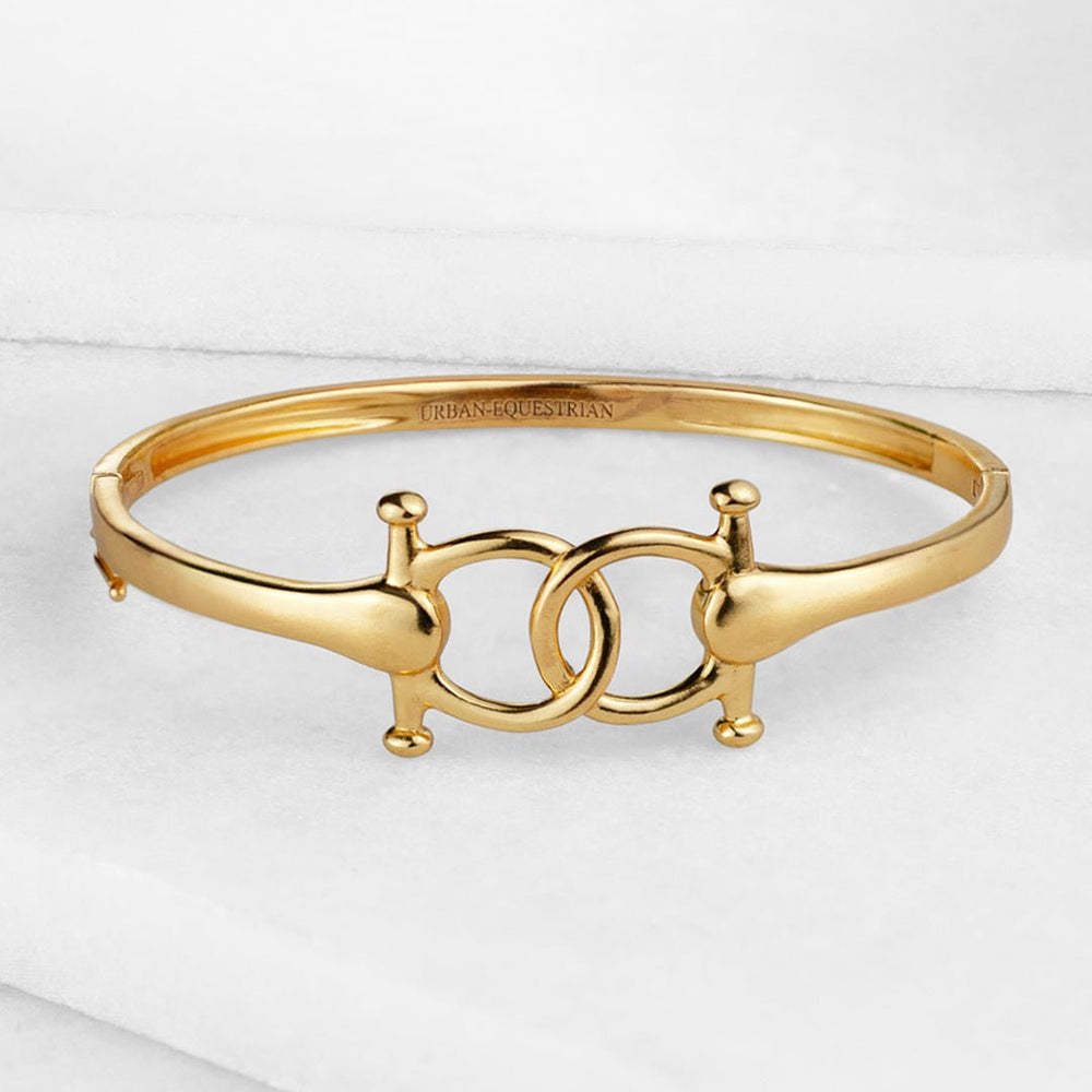 Talisman - Equestrian Horse Bit Bracelet in Gold